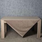 Τραπεζοκαρέ Βελούδο 140x140 Cotone | Leo Μπεζ