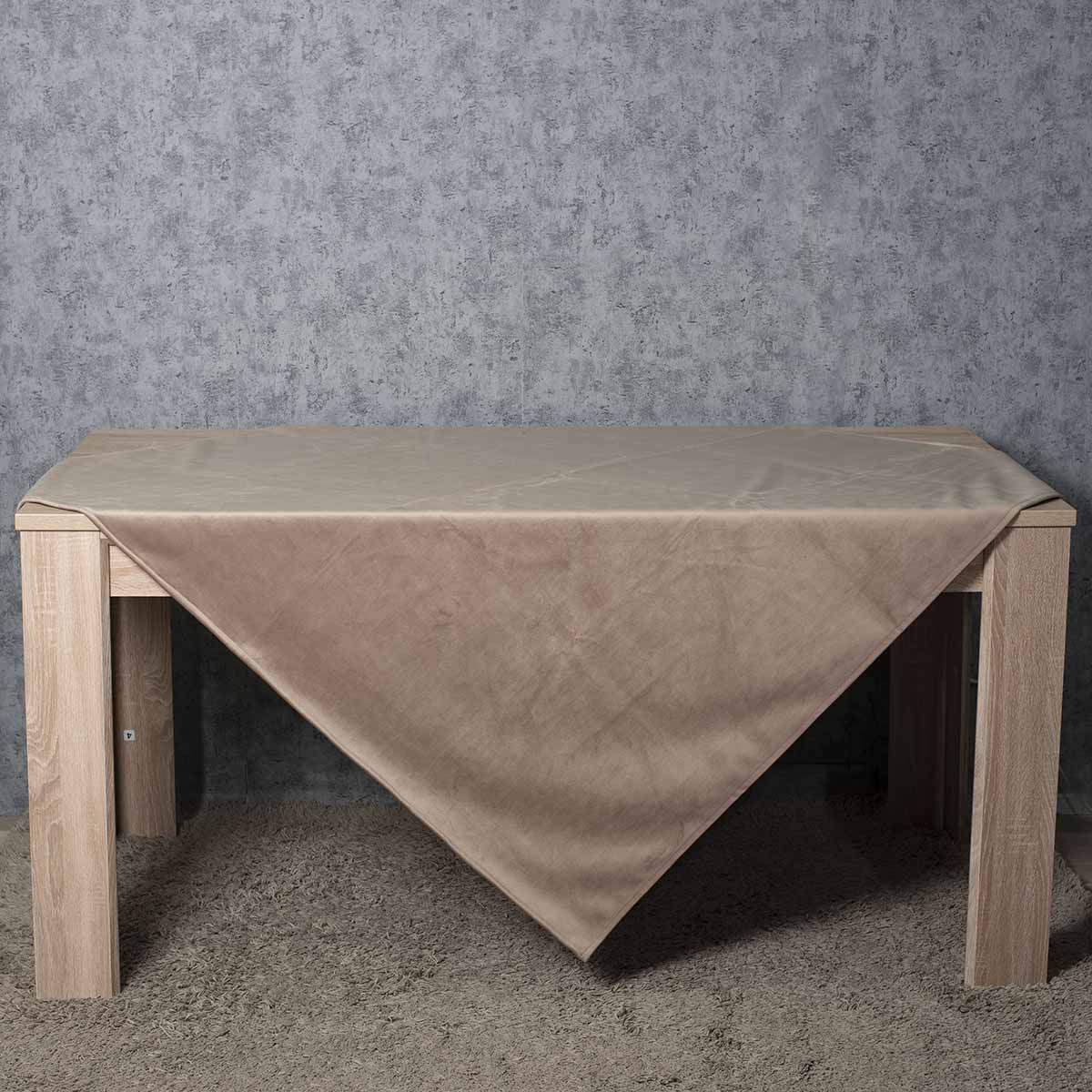 140x140-Leo-beige Τραπεζοκαρέ Βελούδο 140x140 Cotone | Leo Μπεζ - Image 1