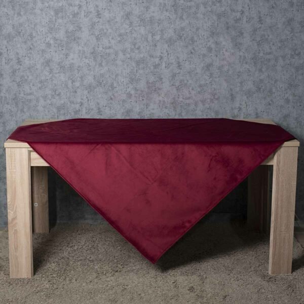 Τραπεζοκαρέ Βελούδο 140x140 Cotone | Leo Μπορντό