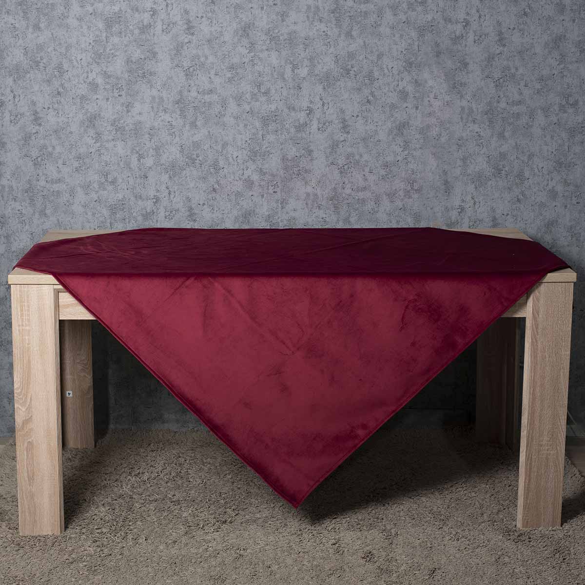 140x140-Leo-bordo Τραπεζομάντηλο Βελούδο 140x220 Cotone | Leo Μπορντό - Image 1