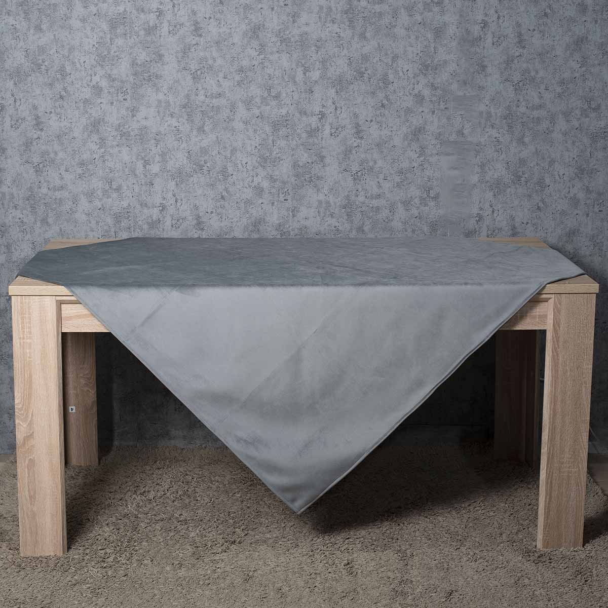 140x140-Leo-gkri Τραπεζοκαρέ Βελούδο 140x140 Cotone | Leo Γκρι - Image 1