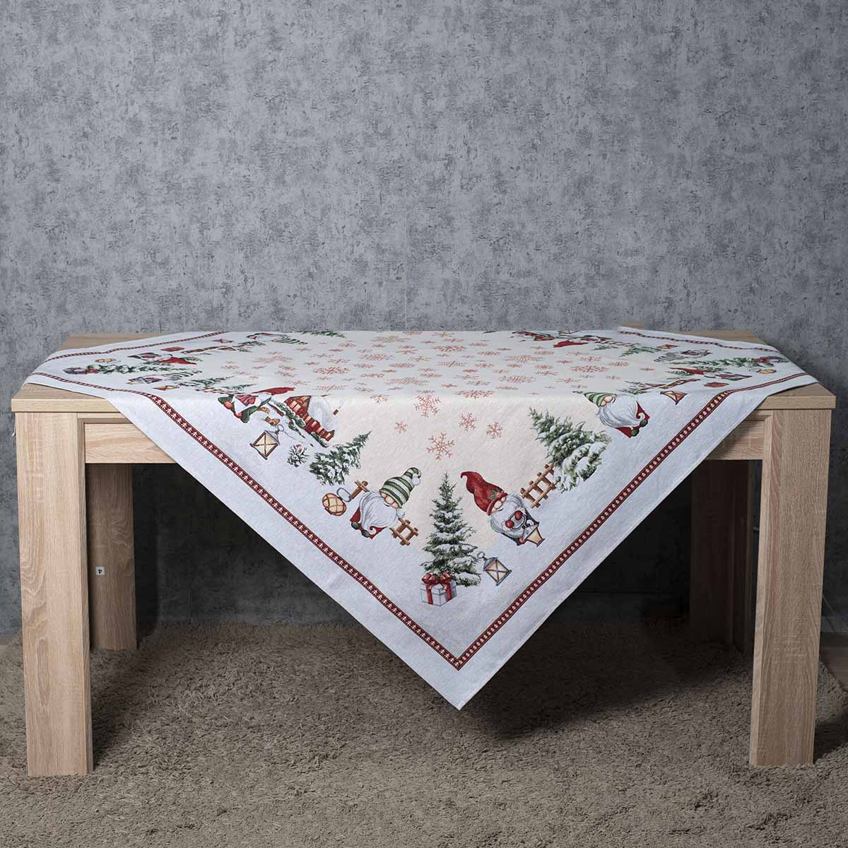 140x140-Lilly Χριστουγεννιάτικο Τραπεζοκαρέ 140X140 Cotone | Lilly - Image 1