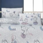 Ζεύγος μαξιλαροθήκες βρεφικές Art 5614 35x45 Γκρι,Λιλά   Beauty Home