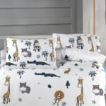 Ζεύγος μαξιλαροθήκες βρεφικές Art 5615 35x45 Τυρκουαζ,Εμπριμέ   Beauty Home