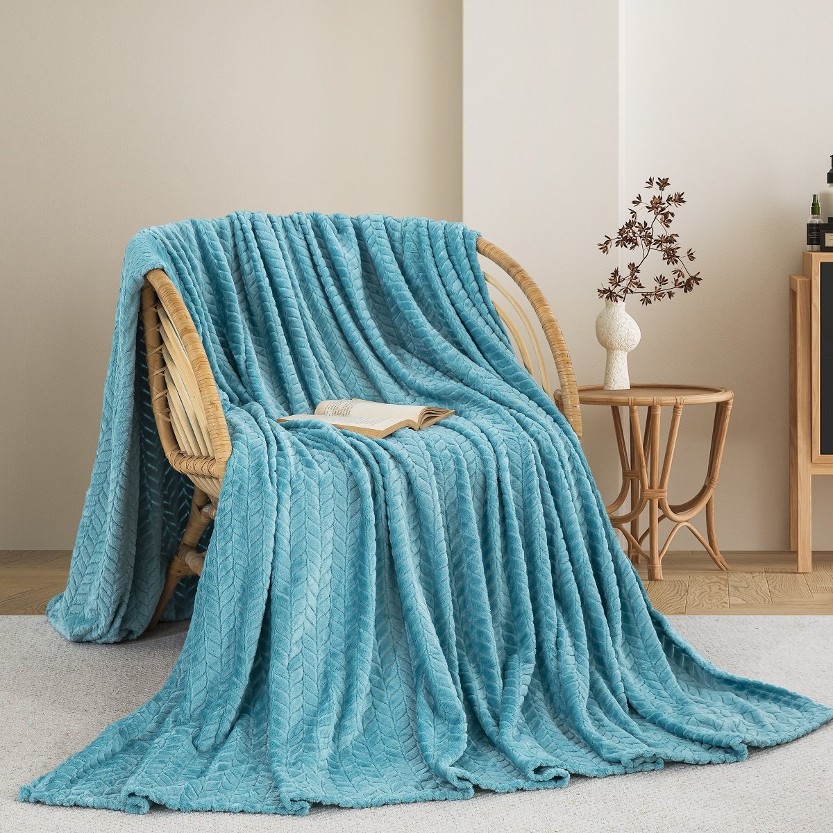 AQUQ_FLEECE-1200x1200 ΚΟΥΒΕΡΤΑ FLEECE ΥΠΕΡΔΙΠΛΟ 220X240 ADAM HOME (550) AQUA(25) - Image 1