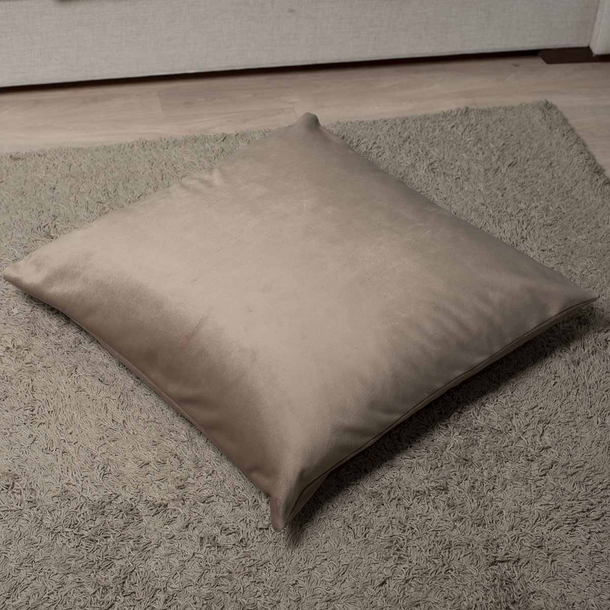 Max-7070-Leo-beige Διακοσμητική μαξιλαροθήκη Βελούδο 70x70 Cotone | Leo Μπεζ - Image 1