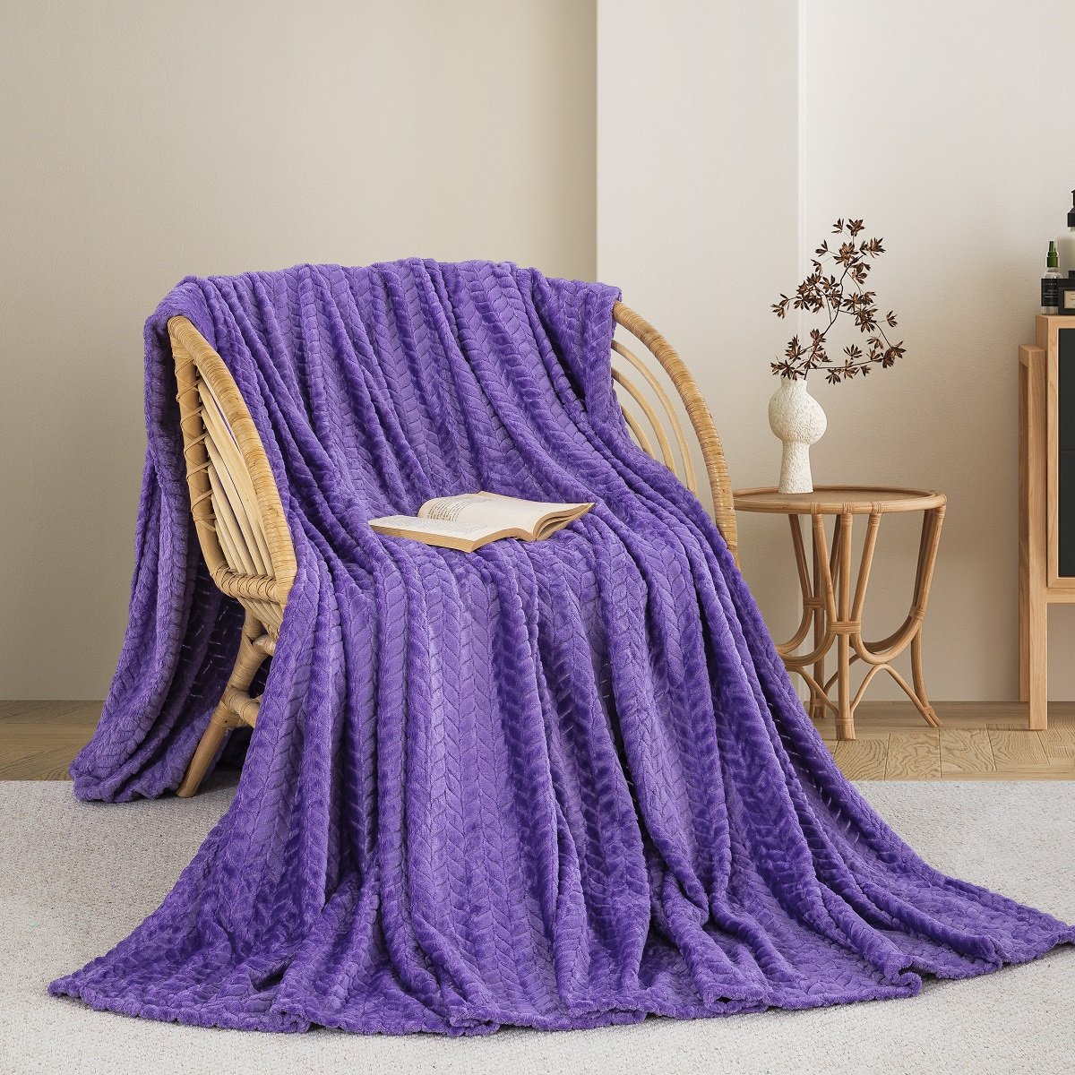 PURPLE_FLEECE-1200x1200 ΚΟΥΒΕΡΤΑ FLEECE ΥΠΕΡΔΙΠΛΟ 220X240 ADAM HOME (550) PURPLE(73) - Image 1