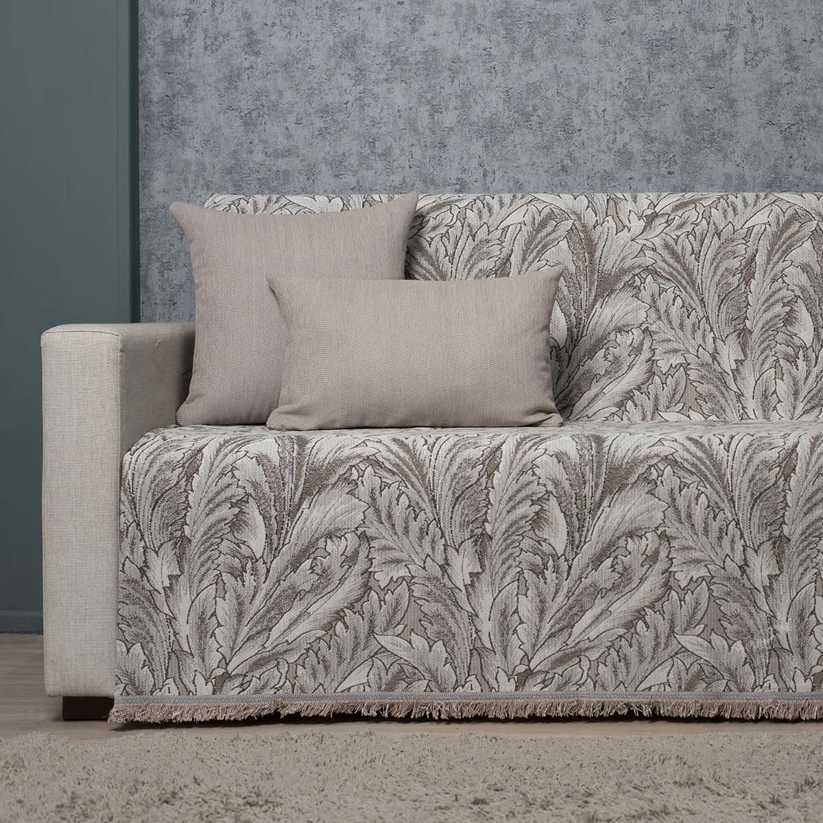 Rixtari-Milena-Ekrou Ριχτάρι Τετραθέσιου 170x340 Cotone | Milena Εκρού - Image 1