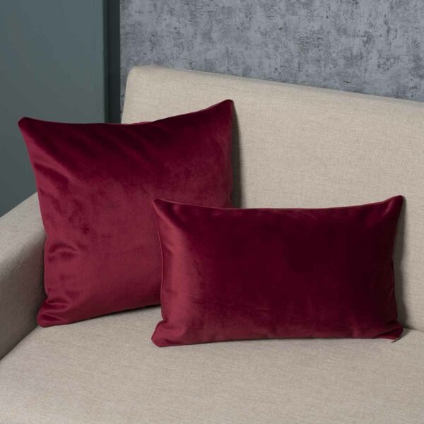 Διακοσμητική μαξιλαροθήκη Βελούδο 45x45 Cotone | Leo Μπορντό