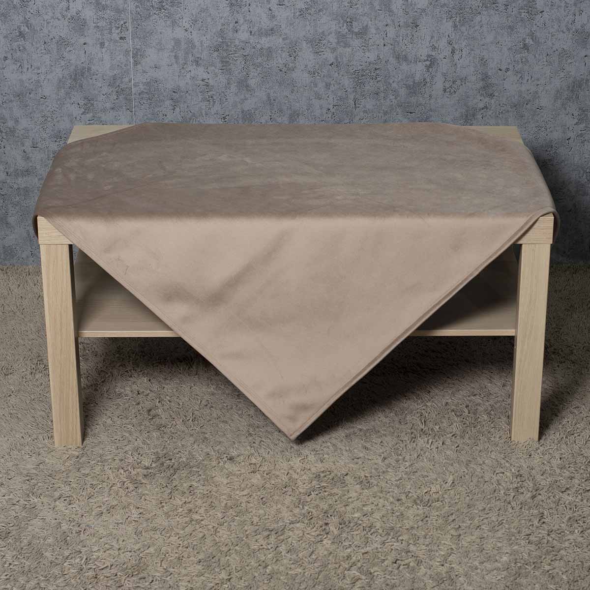 καρε-leo-beige Βελούδο Καρέ 90Χ90 Cotone | Leo Μπεζ - Image 1