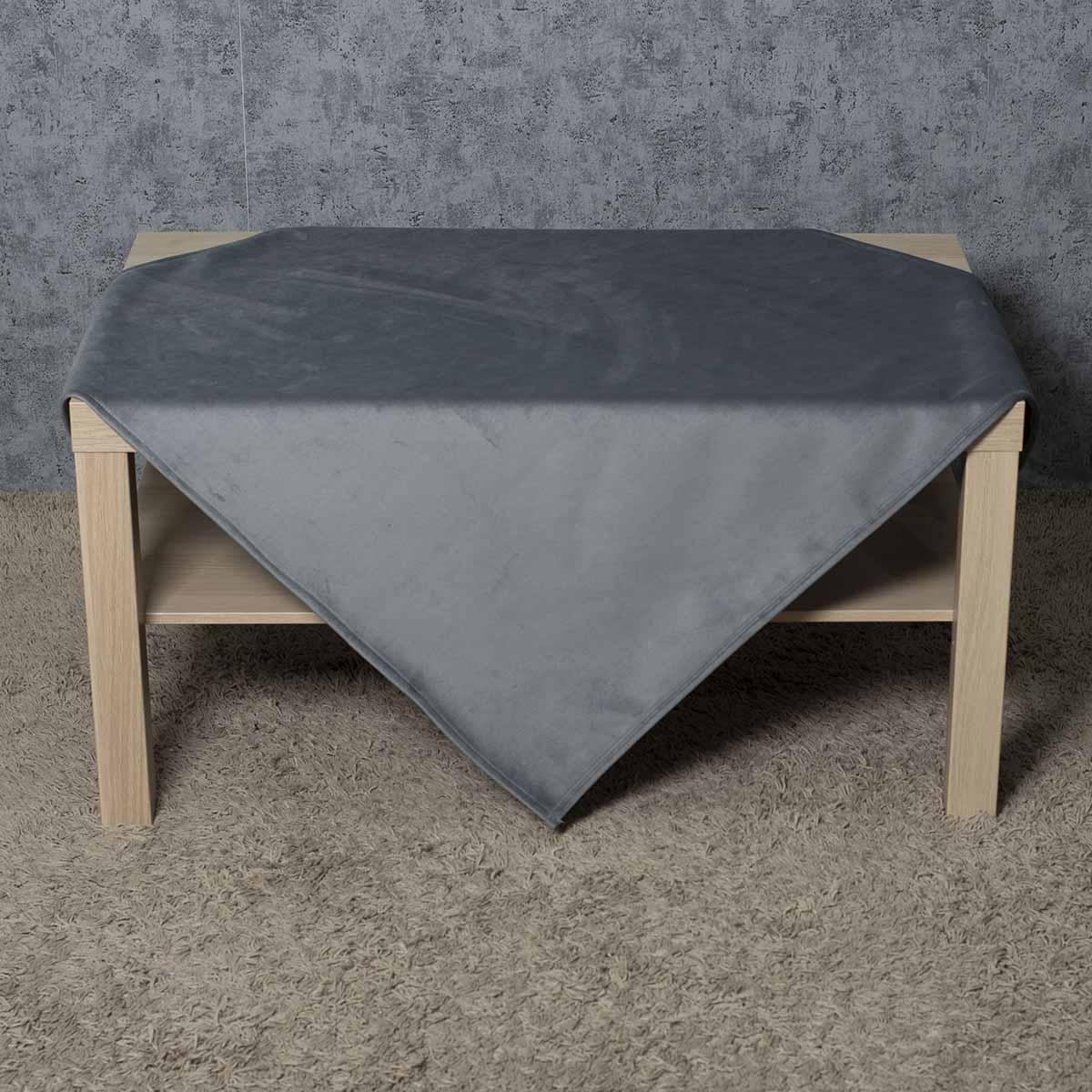 καρε-leo-gkri Βελούδο Καρέ 90Χ90 Cotone | Leo Γκρι - Image 1