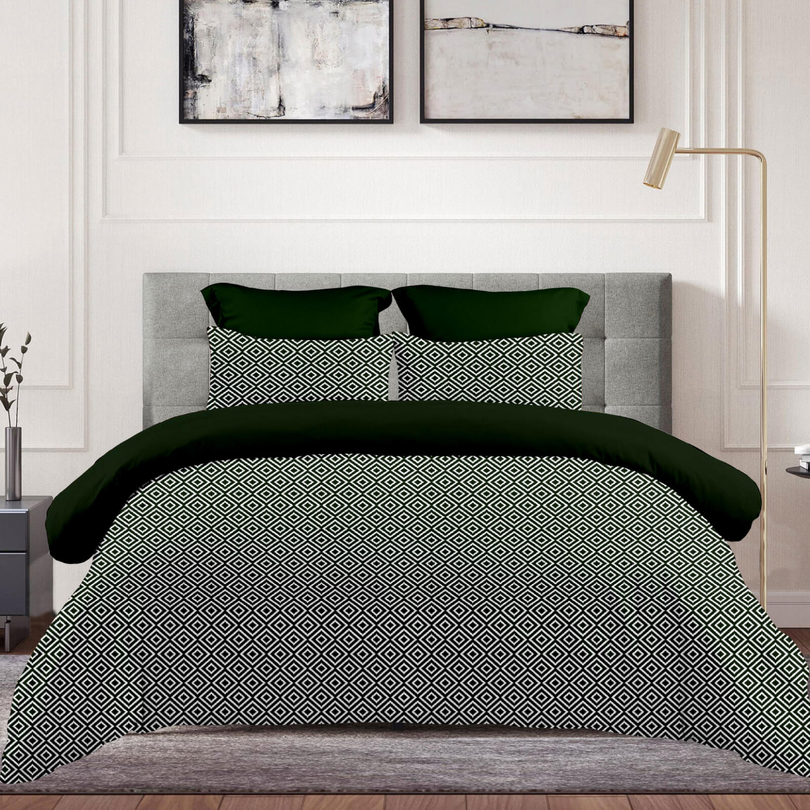 Boho-Green Σεντόνι Με Λάστιχο (160x200+30) Boho Green Astron Italy - Image 1