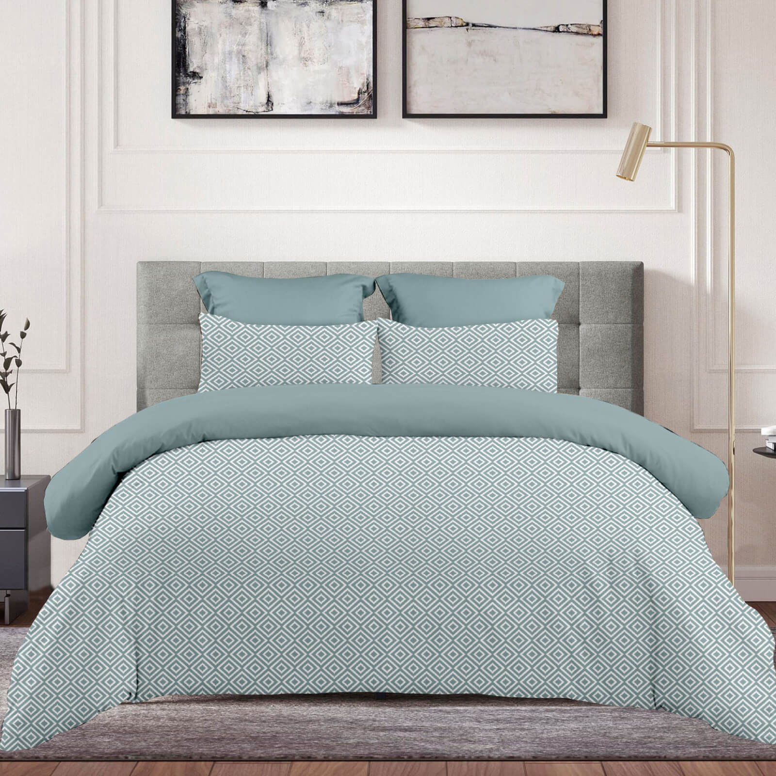 Boho-Grey Σεντόνι Με Λάστιχο (160x200+30) Boho Grey Astron Italy - Image 1