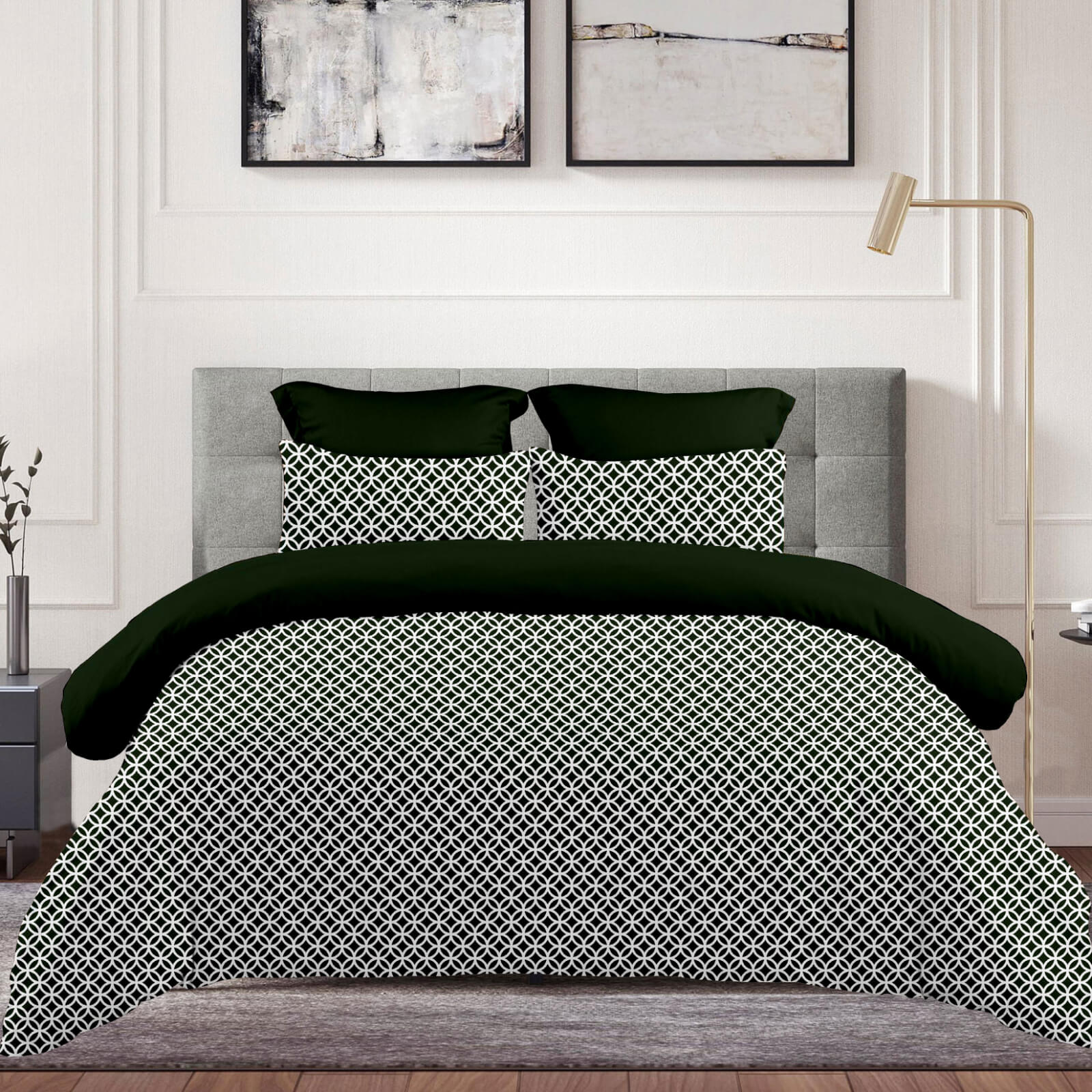 Sienna-Green Σετ Παπλωματοθήκη Υπέρδιπλη 230x250 Sienna Green Astron Italy - Image 1