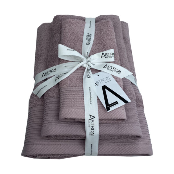 Πετσέτες σετ 3τμχ Dusty Rose Astron Italy