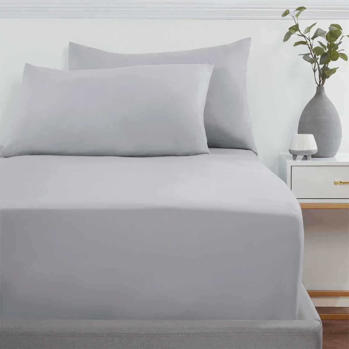 ΛΑΣΤΙΧΟ-LIGHT-GREY-2 Σεντόνι Με Λάστιχο (160x200+40) Grey Astron Italy - Image 1