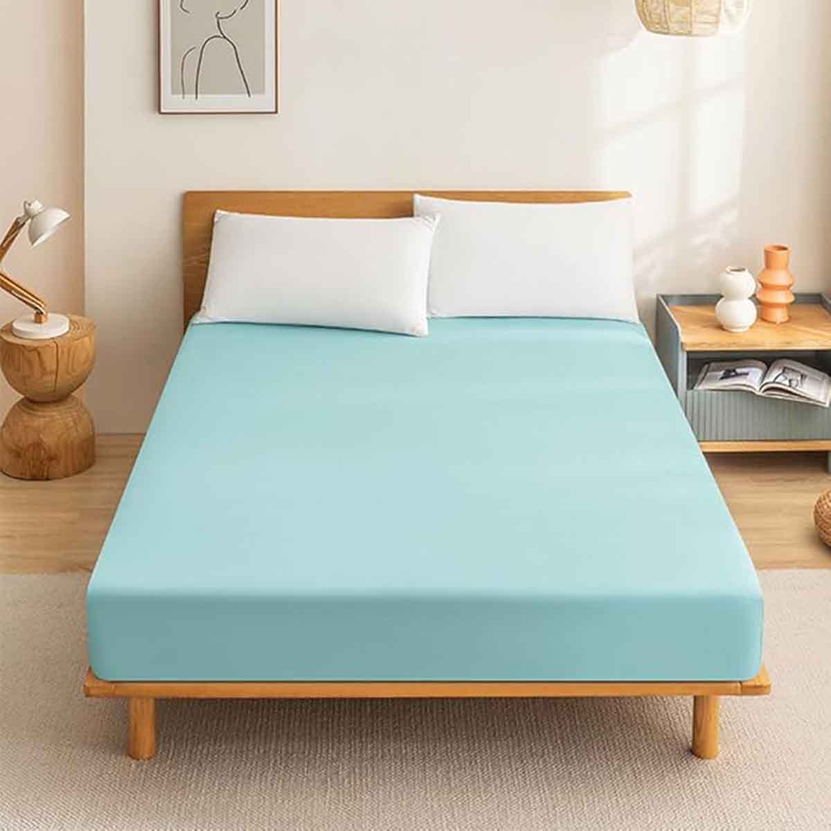 ΛΑΣΤΙΧΟ-PETROL Σεντόνι Με Λάστιχο (160x200+40) Petrol Astron Italy - Image 1