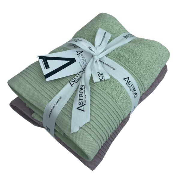 Πετσέτες Προσώπου Σετ 2 Τεμαχίων Oil Dusty Rose Astron Italy