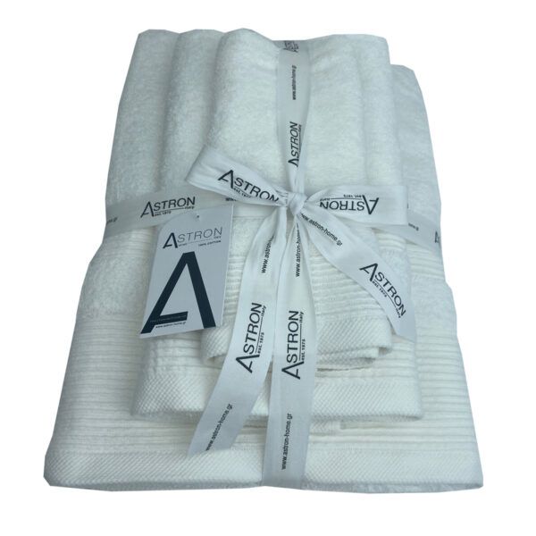 Πετσέτες σετ 3τμχ White Astron Italy