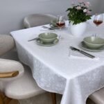 Τραπεζομάντηλο Σετ 7τεμ (140Χ180+6Πετσέτες) White Astron Italy