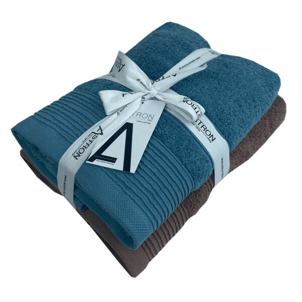 Πετσέτες Προσώπου Σετ 2 Τεμαχίων Petrol Cigar Astron Italy
