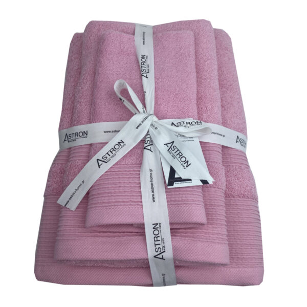 Πετσέτες σετ 3τμχ Pink Astron Italy