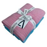 Πετσέτες Προσώπου Σετ 2 Τεμαχίων Pink Turquoise Astron Italy