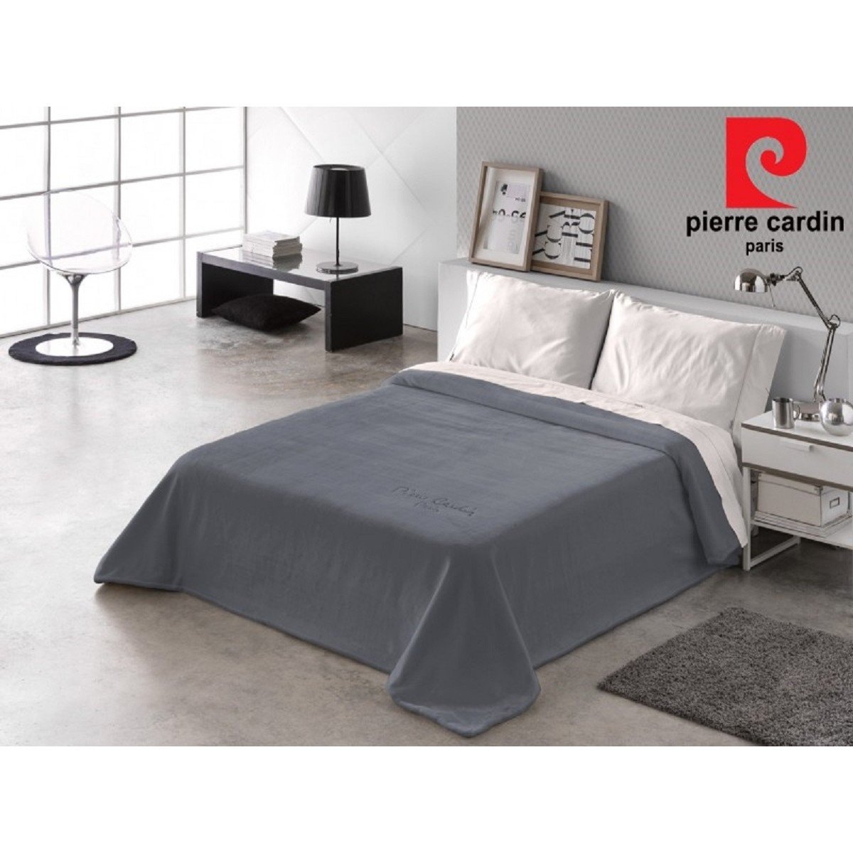 PIERRE_CARDIN_545_ANTHRACITA_70-1200x1200 Κουβέρτα Βελουτέ Υπέρδιπλη 220×240 Pierre Cardin Nancy Ster 545 ANTHRACITE(70) - Image 1
