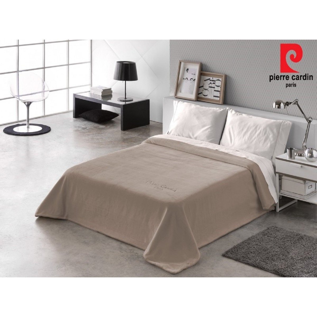 PIERRE_CARDIN_545_Taupe_55-1200x1200 Κουβέρτα Βελουτέ Υπέρδιπλη 220×240 Pierre Cardin Nancy Ster 545 TAUPE(55) - Image 1