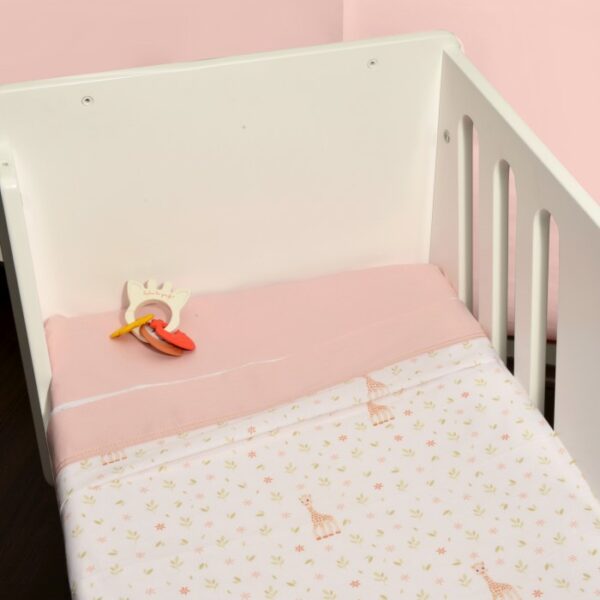 Σεντόνια Λίκνου Σετ 2τ -75x110-100% Βαμβάκι Design 502 Sophie La Girafe