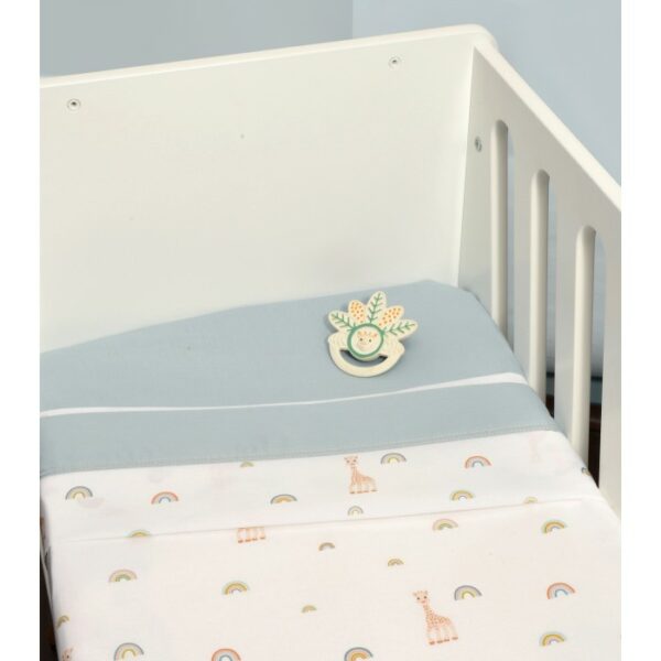 Σεντόνια Λίκνου Σετ 2τ -75x110-100% Βαμβάκι Design 503 Sophie La Girafe