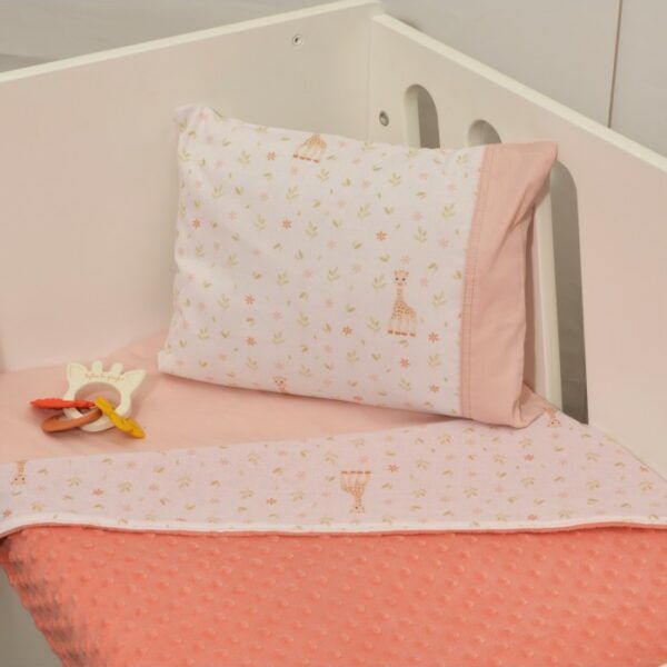 Κουβέρτα Λίκνου Διπλής Όψης Minky Design 502 Sophie La Girafe
