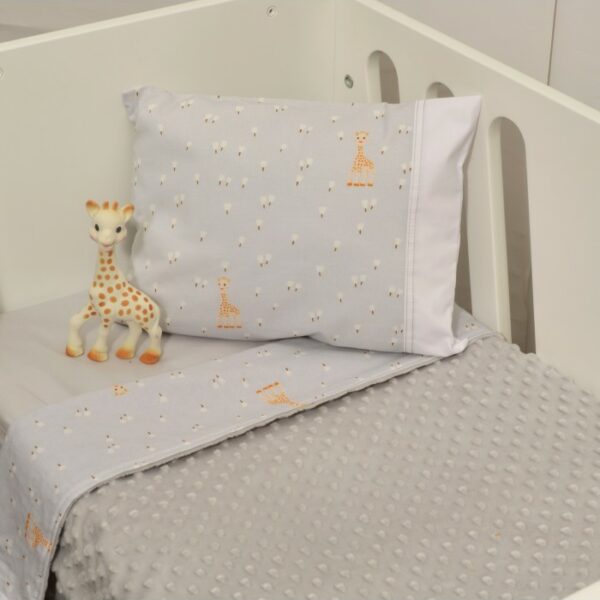 Κουβέρτα Λίκνου Διπλής Όψης Minky Design 505 Sophie La Girafe