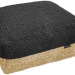 Πουφ Σκαμπό 50x50x25 Guy Laroche Maya Natural Boho