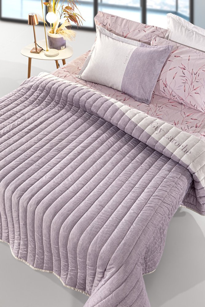 1114030125008 Κουβερλί Υπέρδιπλο 220×240 Guy Laroche Fleria Melanze - Image 1