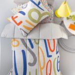 Κουβερλί Μονό 160×230 Guy Laroche Letters Multi Suede Kids