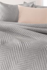 Σετ Κουβερλί 2 Τεμαχίων Ημίδιπλο 180×240 Guy Laroche Hamptons Grey - Image 4