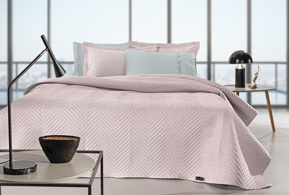 1114086125022 Σετ Κουβερλί 2 Τεμαχίων Υπέρδιπλο 220×240 Guy Laroche Hamptons Sepia - Image 1