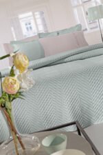 Σετ Κουβερλί King Size 2 Τεμαχίων 240×250 Guy Laroche Hamptons Mint - Image 3