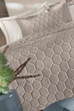 Σετ Κουβερλί King Size 240×250 Guy Laroche Hive Taupe - Image 2