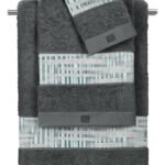 Σετ Πετσέτες 3 Τεμαχίων Guy Laroche Cuba Cement-Anthracite