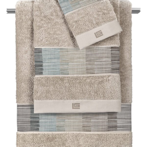 Σετ Πετσέτες 3 Τεμαχίων Guy Laroche Lorenzo Mocca-Natural