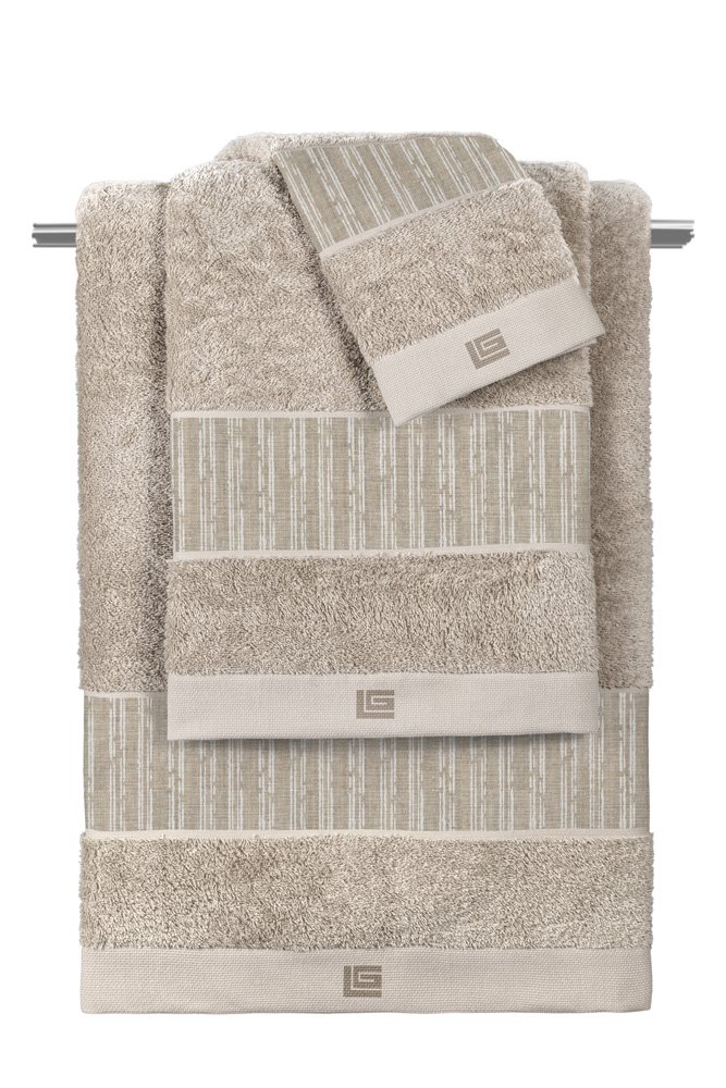 1122030125004 Σετ Πετσέτες 3 Τεμαχίων Guy Laroche Tudor Ammos-Natural - Image 1