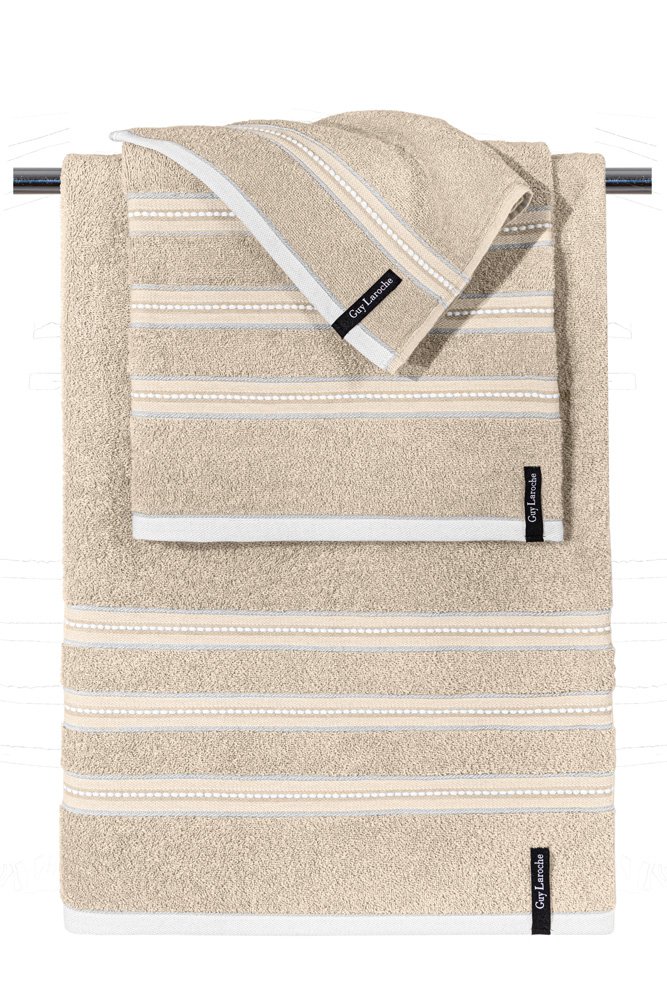 1122092224035 Σετ Πετσέτες 3 Τεμαχίων Guy Laroche Trio Beige - Image 1