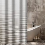 Κουρτίνα Μπάνιου 180×185 Αδιάβροχη Guy Laroche Cuba Grey