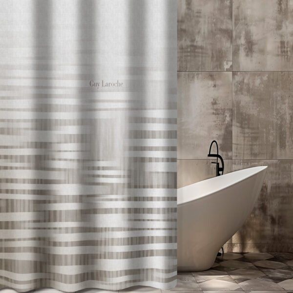 Κουρτίνα Μπάνιου 180×185 Αδιάβροχη Guy Laroche Cuba Grey