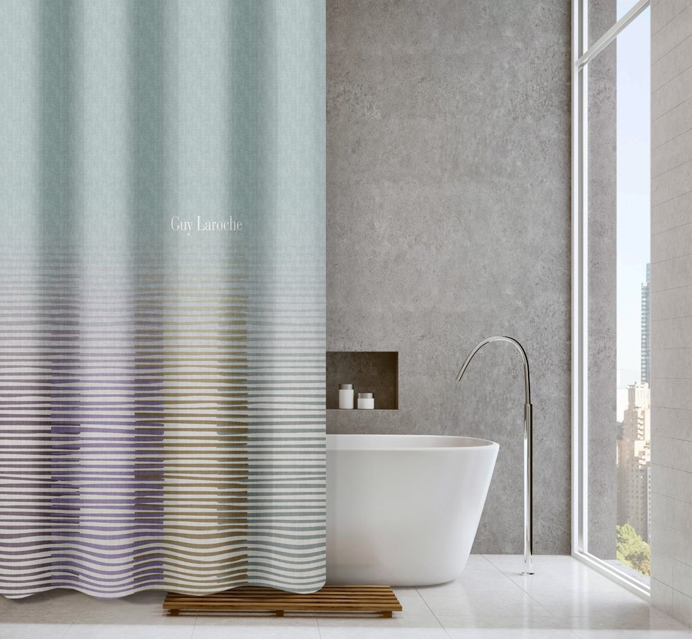 1128030125014 Κουρτίνα Μπάνιου 240×185 Αδιάβροχη Guy Laroche Lorenzo Multi - Image 1