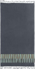 Πετσέτα Θαλάσσης 90×170 Guy Laroche Pestemal 23 Anthracite - Image 2