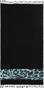 Πετσέτα Θαλάσσης 90×170 Guy Laroche Pestemal 24 Black - Image 2