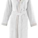 Μπουρνούζι Μακρύ Με Κουκούλα Guy Laroche Monogram White